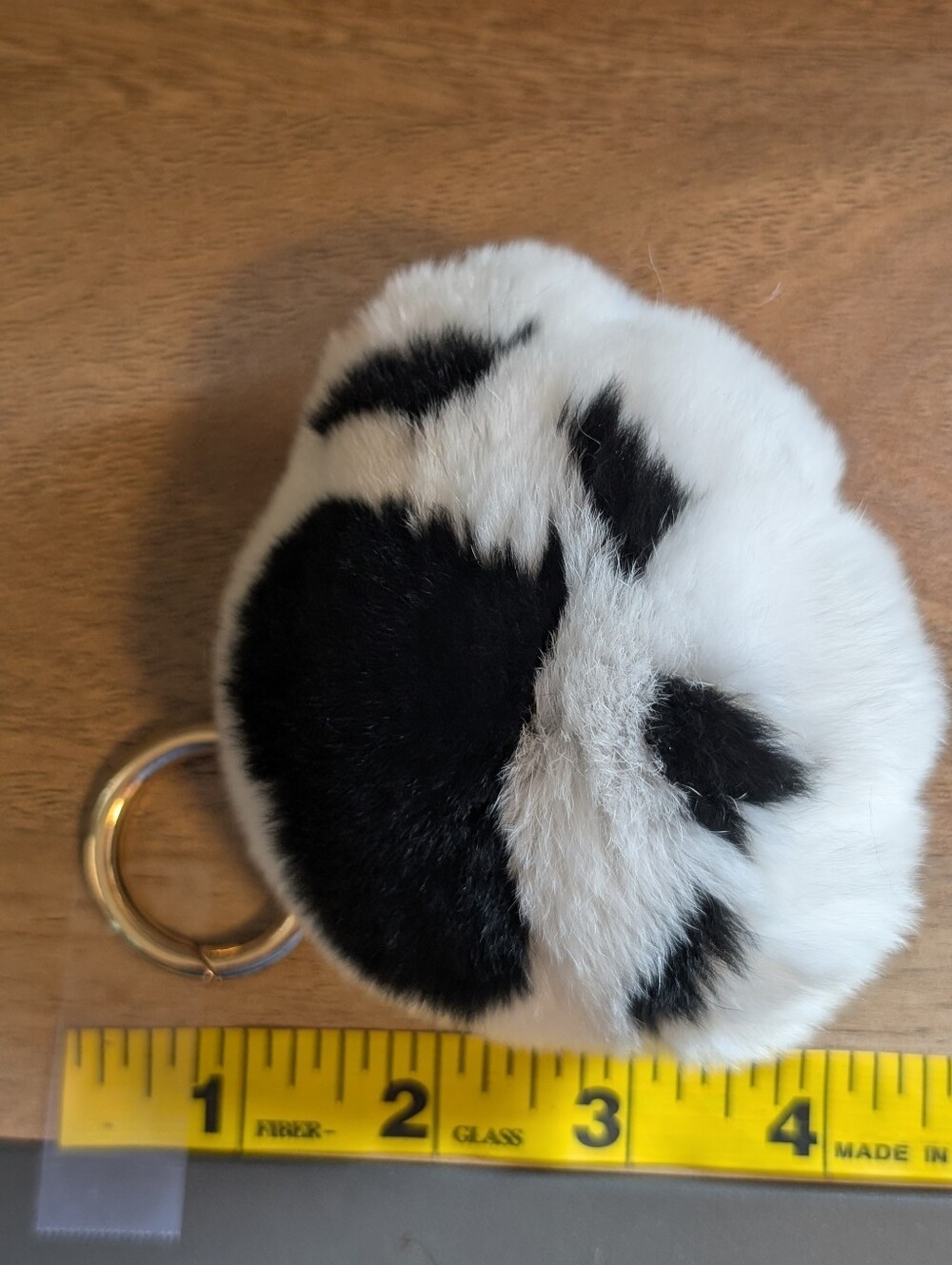 Fluffy Cat Paw Plush Keychain Heart Paw Pad Pom Pom Kawaii Bag Charm Keyring - Picture 3 of 6